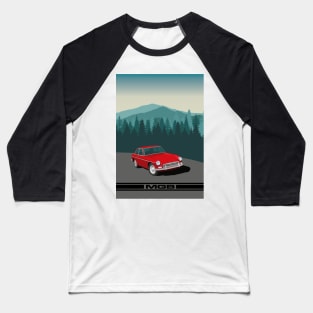 MGB GT Post-Card Style Poster Baseball T-Shirt